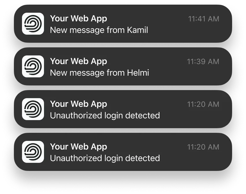 Web-based push notification